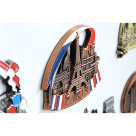 Paris - 3D Metal Fridge Magnet for Kitchen Refrigerator - Unique Stylish Design Holiday Souvenir Gift