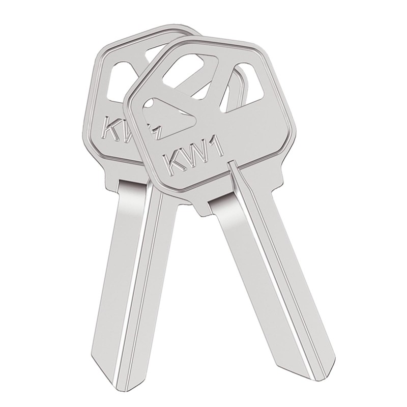 KW1 Blank Key Blanks, Pack of 100 Uncut Blank Keys