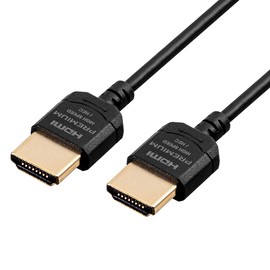 Sanwa Direct 500-HD026-15 Premium HDMI Cable, Certified Product, 3.9 ft (1.5 m), Ultra Fine, 4K/60Hz, Cable Diameter 0.1 inch (3.2 mm), Supports 18Gbps HDR