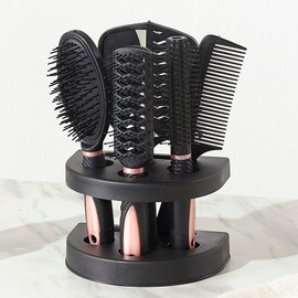 Beauty hair brush comb set of 7 hair comb volume dry comb - 7 types of brushes - purple / 미용 헤어 브러쉬 빗 7종세트 머리빗 볼륨 드라이빗 - 브러쉬7종-퍼플