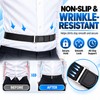 Black Adjustable Elastic Shirt Stay Belt for Men and Women,