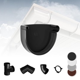 RainWay 130 Gutter System Plastic (PVC), 130 mm Selection of Components, anthracite