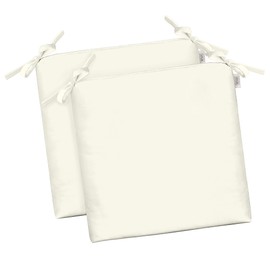 RSH DECOR: Sunbrella Foam Chair Cushions Set of 2 | 20" x 20" x 2" | All-Weather Square Cushions for Patio Furniture | Crafted with Sunbrella Performance Fabric | Canvas White