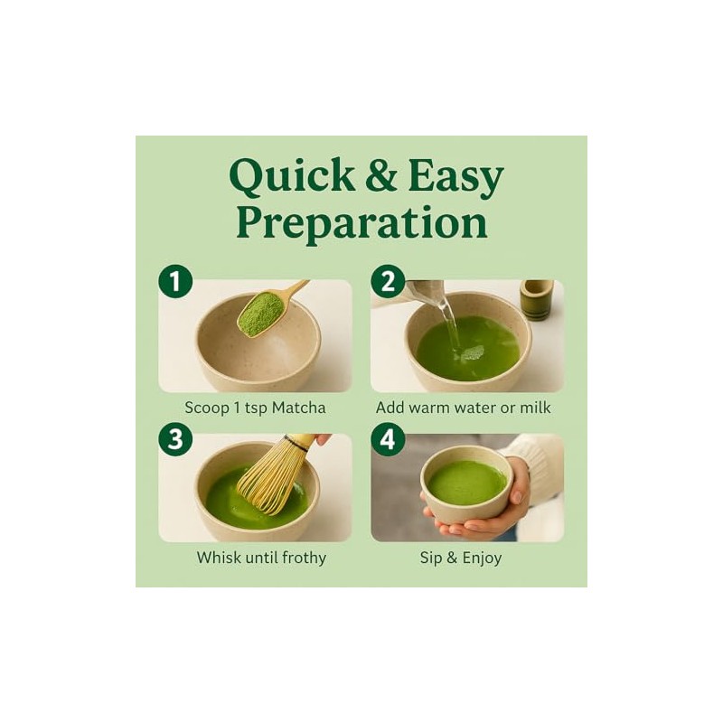 Herbal Cup Té Matcha Japonés Orgánico (Matcha Cúrcuma Jengibre, 2