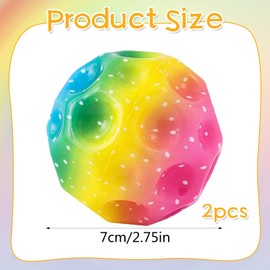 Mecctuck Pack of 2 Jump Ball, Moon Ball, Moon Galaxy Ball, Bouncing Ball, High Jumping Rubber Ball, Bouncer Ball, Moonball, Children's Outdoor Toy, Bouncer Ball, Bouncing Ball for Children