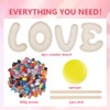 WEBEEDY 4 Sets DIY Glass Mosaic Tiles Kit Love Mosaic