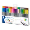 STAEDTLER 334 TB60 Triplus Fineliner Markers Case of 60 Assorted