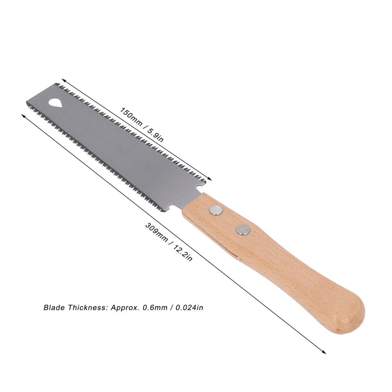 Hand Pull Saw with Beech Wood Handle SK5 Steel Blade