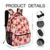 DYOTHiK 3PCS 17" Strawberry Backpack, Shoulders Backpack with Insulated Lunch