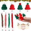DIYASY 48 Pcs Mini Santa Hats & Christmas Scarf Set,