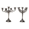 Metal Candelabra Black 5 Arms Elegant Colorfast Stable Wide Base