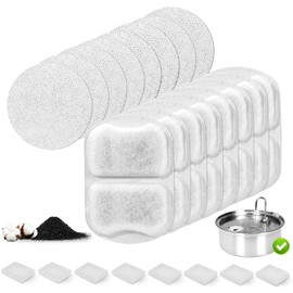 Dog Water Fountain Filters, Dog Water Filter Replacement for Large Dogs, Pet Water Filter Compatible with oneisall 7L/230oz/1.8G Stainless Steel Dog Fountain, 8 Set Filters for PWF002