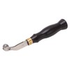 Leather Creaser 0.5mm Regulable Screw Ebony Handle Arc Design Stainless