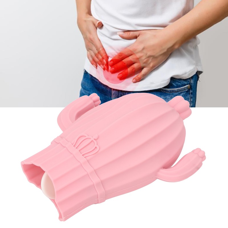 Hot Water Bottle Silicone Hot Cold Compress Pain Reduce Explosion