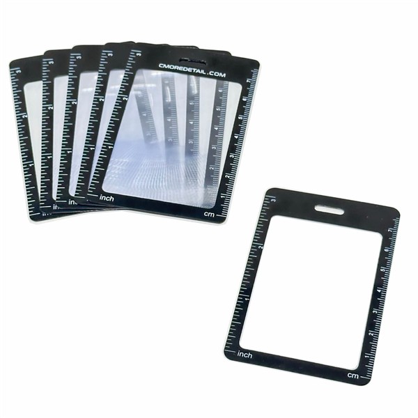 6 Credit Card Size 3X Magnifiers, Each Magnifier for Reading has 3X Fresnel Lens, Use as 3X Magnifying Glass, Pocket Magnifier, Reading Magnifier for Menus or can use as Accessory for ID Badge Holders