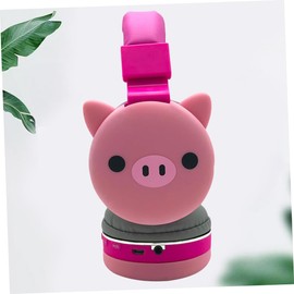 Operitacx 1Pc Wireless Head Mounted Cartoon Animal Earphone for Cute Pig Style Headset Comfortable Fit Design for Tablets