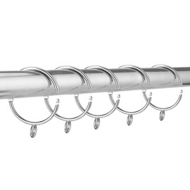 Shower Curtain Rings Sliding Rings Opening Design Curtain Ring Hooks Inner Diameter 38mm Pack of 22