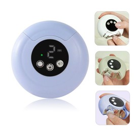 New Upgrade Electric Nail Clipper, 3 in 1 Automatic Nail Clipper with Light and 3 Speeds, Scrap Storage Design,Rechargeable Family Adults Nail Care Tool Manicure Polisher Cutter - Color: champagne