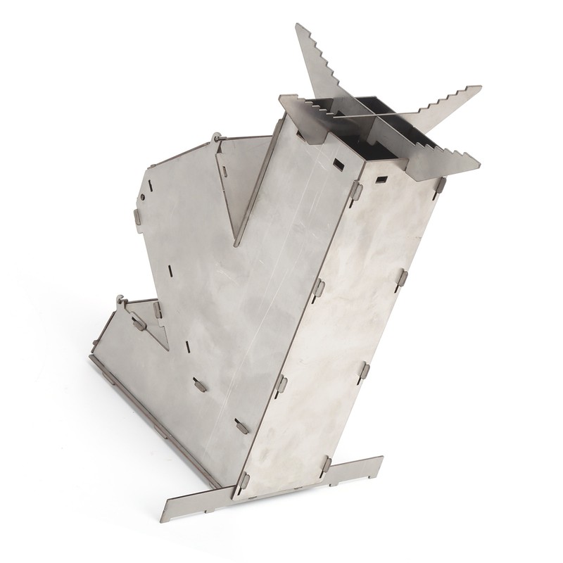 Rocket Stove Portable Durable Convenient Stainless Steel Detachable Backpacking Stove