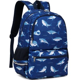 DSIUE School Backpack for Boys, Shark Boys backpack with Lunch Box, Bookbag for Boys Kids Backpacks for Elementary School Student