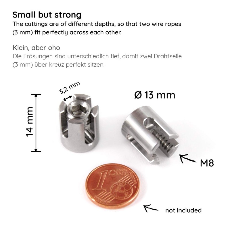 GARDELI® Cross Clamp 5 Pieces Stainless Steel (A4) for 3