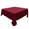 TableLinensforLess Polyester Square Tablecloth, 45 Inch Square, (Maroon)