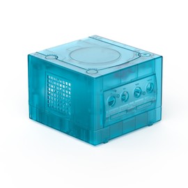 BITFUNX NGC Replacement Shell - Transparent Case Protective Housing for Gamecube NGC GC DOL-001/ DOL101 Game Console (Ice Blue)