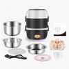 ERYUE Electric Lunch Box Three layers Stainless Steel Heating Rice