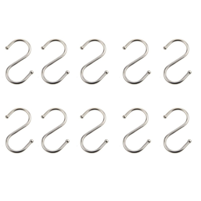 10 Pcs Metal S Shaped Kitchen Spoon Pan Pot Hanging