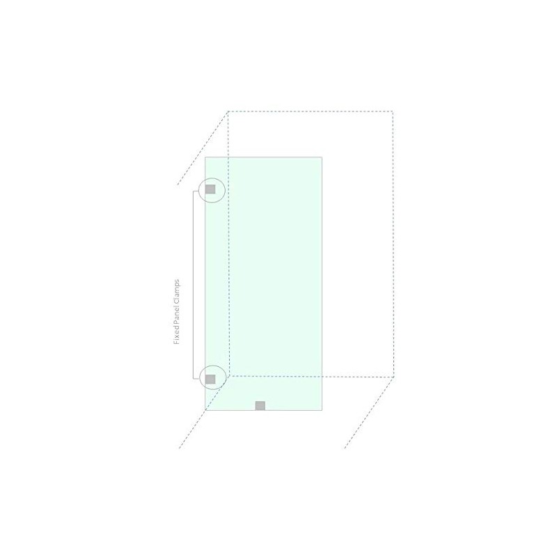 Brushed Nickel Square Edge Glass Panel Clamp