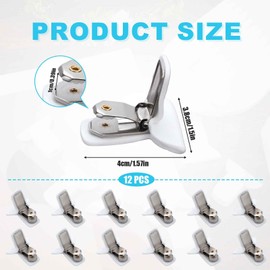 XIHIRCD Pack of 12 Duvet Cover Clips, Highly Elastic with Buttons, Padded Duvet Clips to Hold the Duvet, Prevent the Quilt from Slipping, Duvet Clips, Bed Accessories