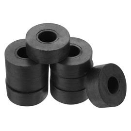 PATIKIL Vibration Isolation Washer 1" OD 0.3" ID 0.4" Thick, 8 Pack Rubber Round Anti Mechanical Damping Feet Pads, Black