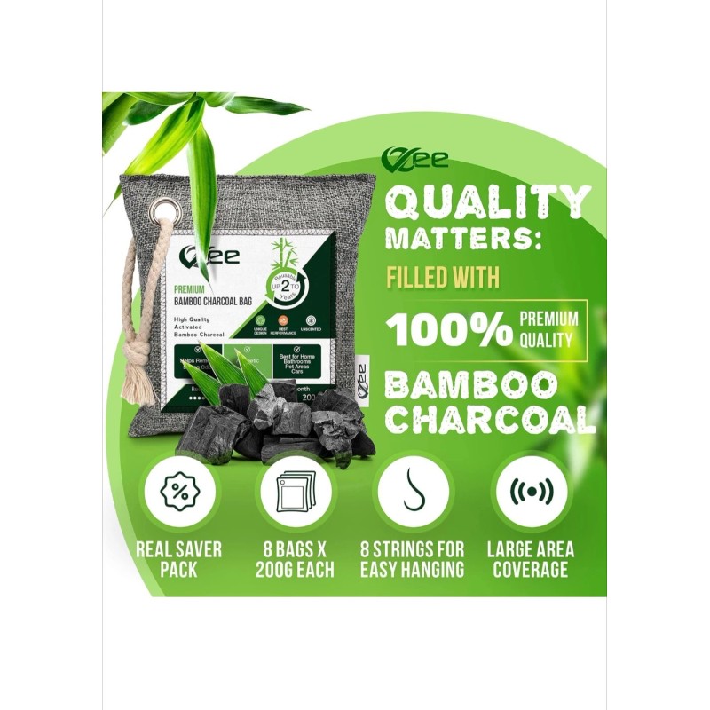 VZEE Bamboo Charcoal Air-Purifying Bag Odor-Eliminato