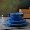 LEHAHA 12 Piece Melamine Dinnerware Set BPA Free Farmhouse Outdoor