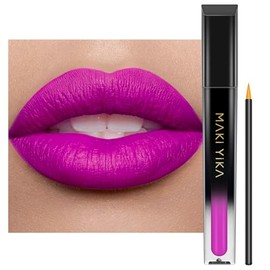 MAKI YIKA- Lápiz labial rosa intenso para mujer, lápiz labial de larga duración que no se mancha, lápiz labial líquido mate Trans