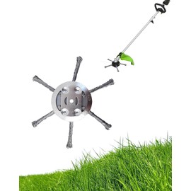 AORHOFJ 1 Piece Weed Brush for Brush Cutter, Weed Removal Device, Weed Brush for Grass Trimmer, Tapered Wire Brush Effortlessly Removes Weeds and Moss (5mm Hole)