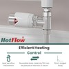 Hot Flow White Marella 3 Modern Thermostatic Radiator Valve Straight