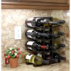 Bamboo Wine Rack 12 Bottle Dark Espresso Modern Design Durable