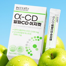 Alpha Cyclodextrin Delicious Apple Flavor Alpha CD Alpha Cyclodextrin 14 Packets, 2 Pieces / 알파시클로덱스트린 맛있는 사과맛 알파씨디 알파싸이클로덱스트린 14포, 2개