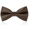 HISDERN Bow Tie Adjustable Brown Bow Ties for Men Pre-Tied