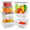 U Chef Organizadores Herméticos Refrigerador 4 Plástico Blanco