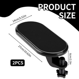 2 PCS Desk Arm Rest Support, Rotating Computer Desk Armrest Extender Adjustable Rest Bracket Pad Eliminate Pain