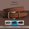 Fenix Men's Belt, Adjustable Leather Belt, Happy Size 85 cm