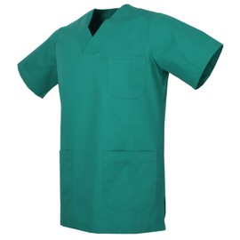 MISEMIYA Medical Uniforms, Unisex Top, Nurse / Hospital Work Wear BZ-6801, Green
