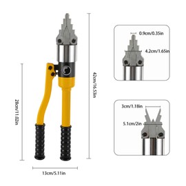 Hydraulic Flange Spreader, YQ-30 Portable 8T Hand-held Integrated Hydraulic Spreader Dividing Tool Kit, Hydraulic Expansion Machine Manual Flange Splitter for Pipeline Repair Construction (Yellow)