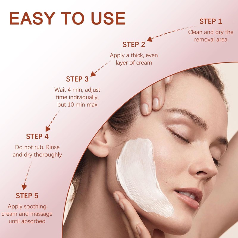 Facial Hair Removal Cream Kit for Women Face – Depilatory