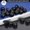 Noosverl M5(8mmwheel nut covers),Black Plastic Hex Nut Bolt Dome Cap