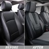 Coverado Leather Seat Covers for Car, Waterproof Front Car Seat