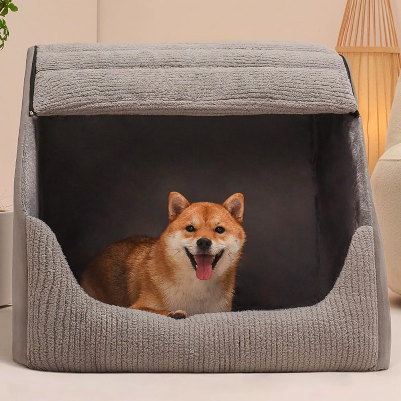 Extra Large Dog Bed House, Cozy Dog House Indoor, Memory