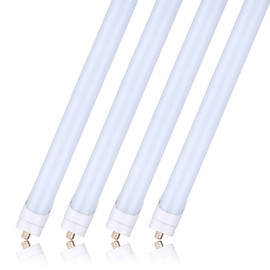 T8 LED Tube Light 8 Feet 45W, Single Pin FA8 Base LED Bulb, Frosted/Milky Cover, Daylight White 5000k, Fluorescent Tube Replacement, 4Pack, Ship from USA